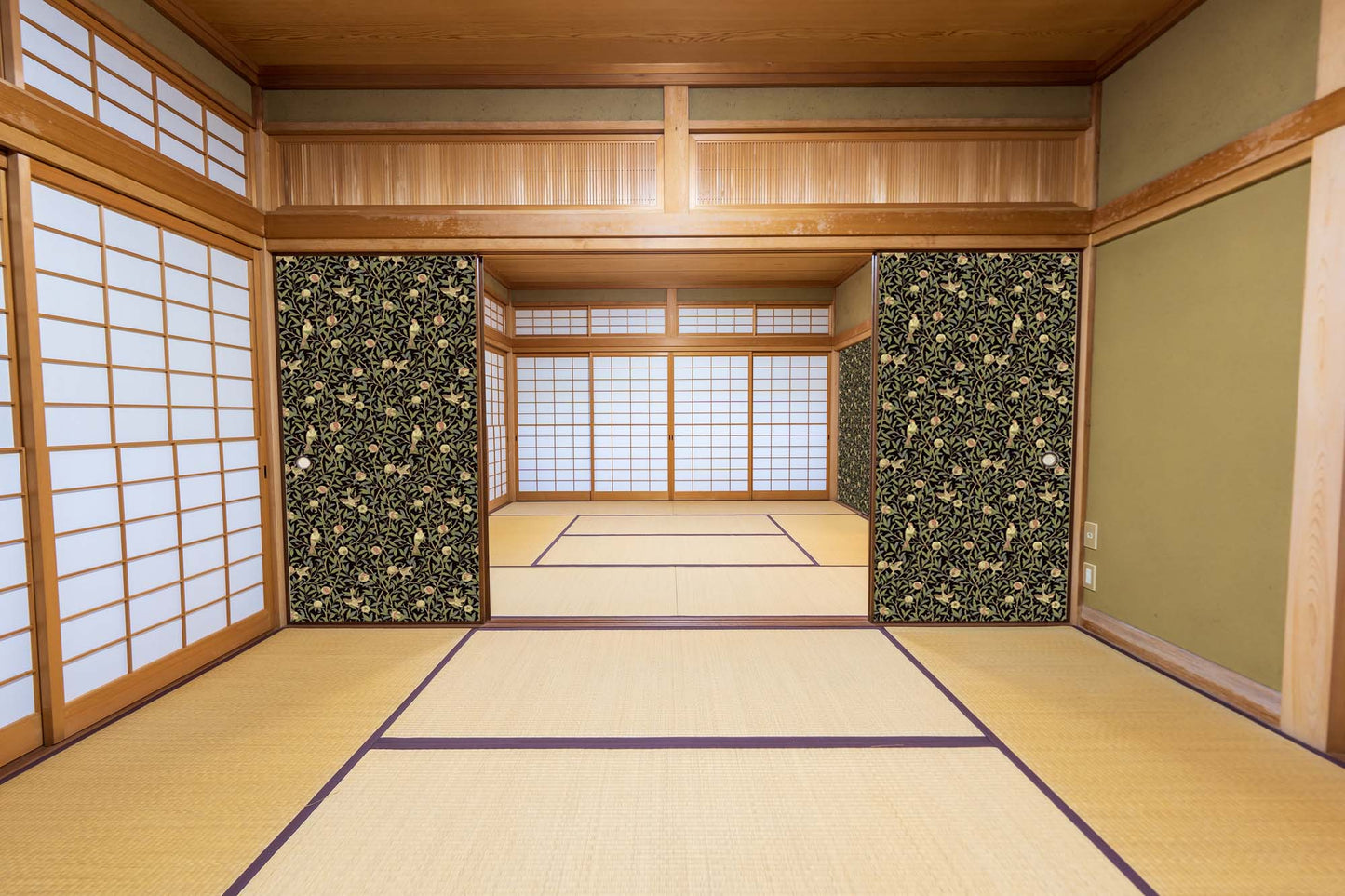 【送料無料】ウィリアムモリス ふすま紙 97cm×2m 2枚 バード&ポメグラネイト