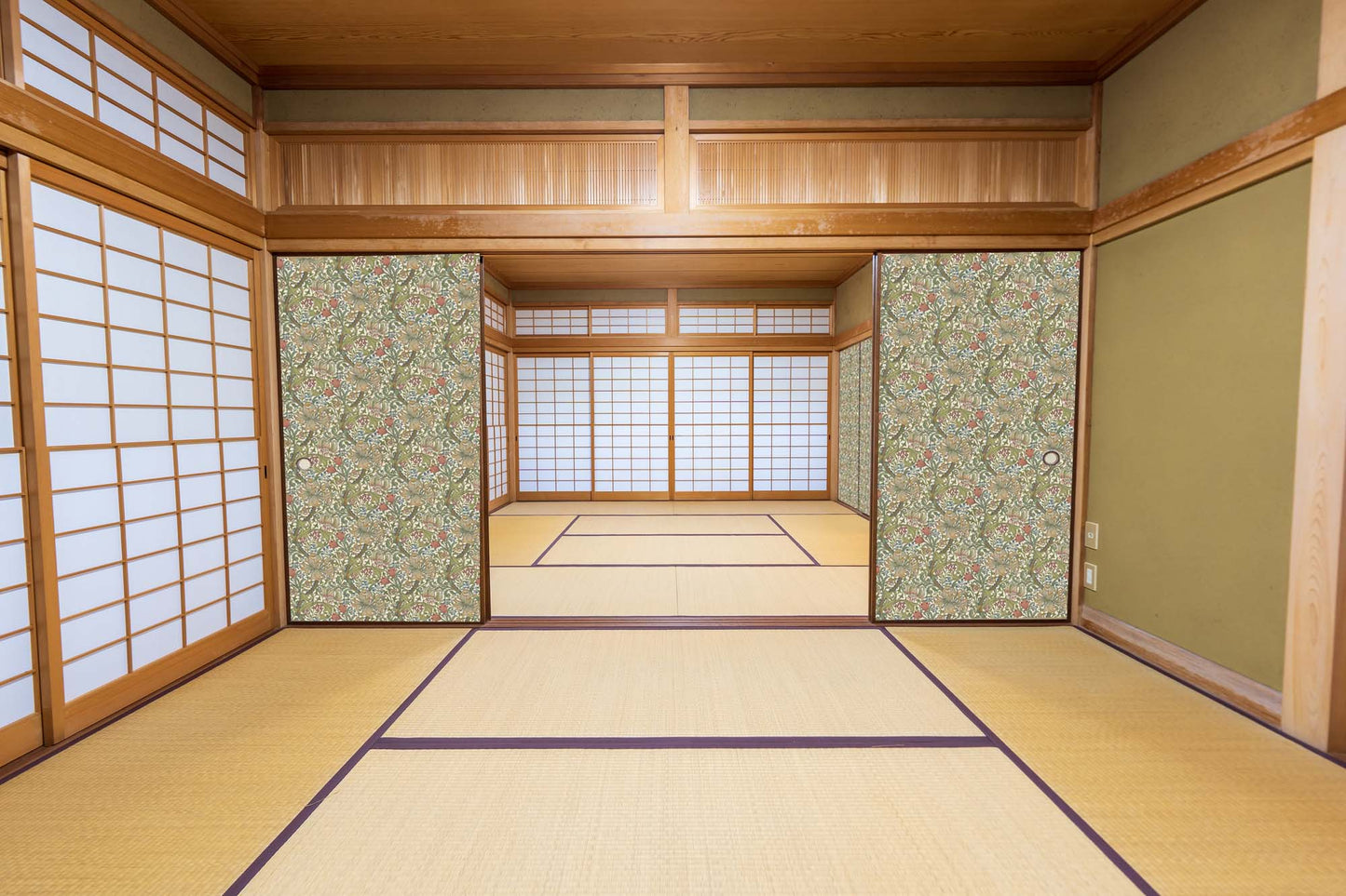 【送料無料】ウィリアムモリス ふすま紙 97cm×2m 2枚 ゴールデンリリー