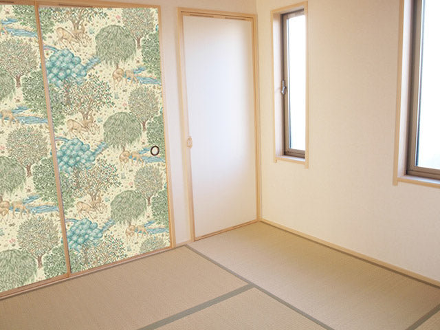 【送料無料】ウィリアムモリス柄 ふすま紙 97cm×2m 2枚 ブルック