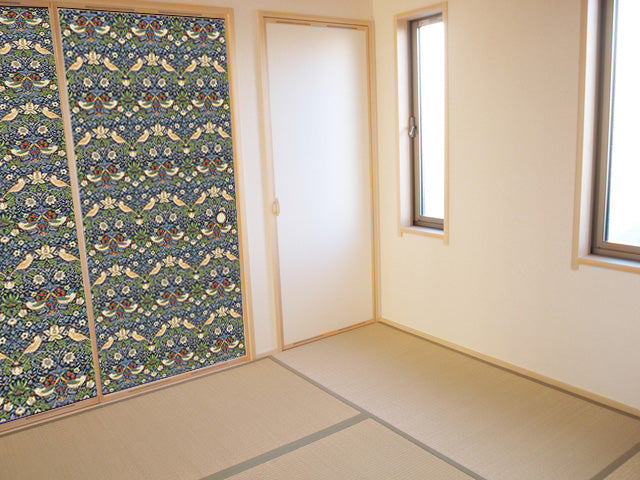 【送料無料】ウィリアムモリス ふすま紙 97cm×2m (2枚セット) いちご泥棒
