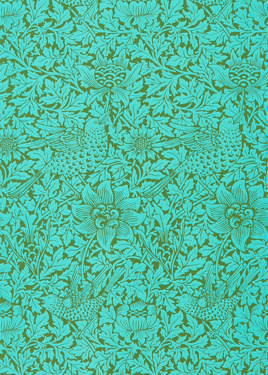 壁紙 Bird & Anemone 216958 QUEEN SQUARE 当店在庫 ウィリアムモリス