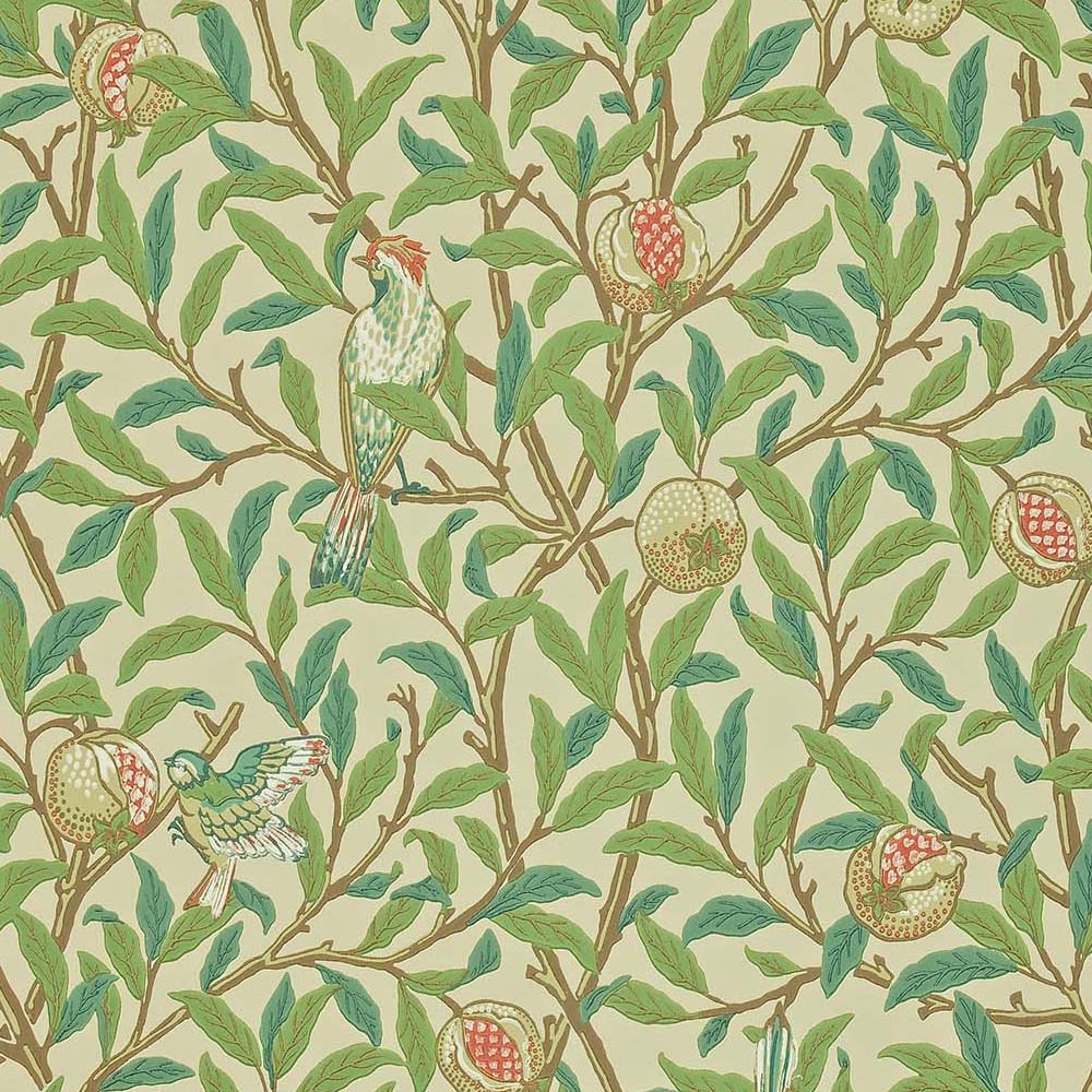 壁紙 Bird & Pomegranate 216841 / 212539 MORRIS Archive Collections Ⅱ