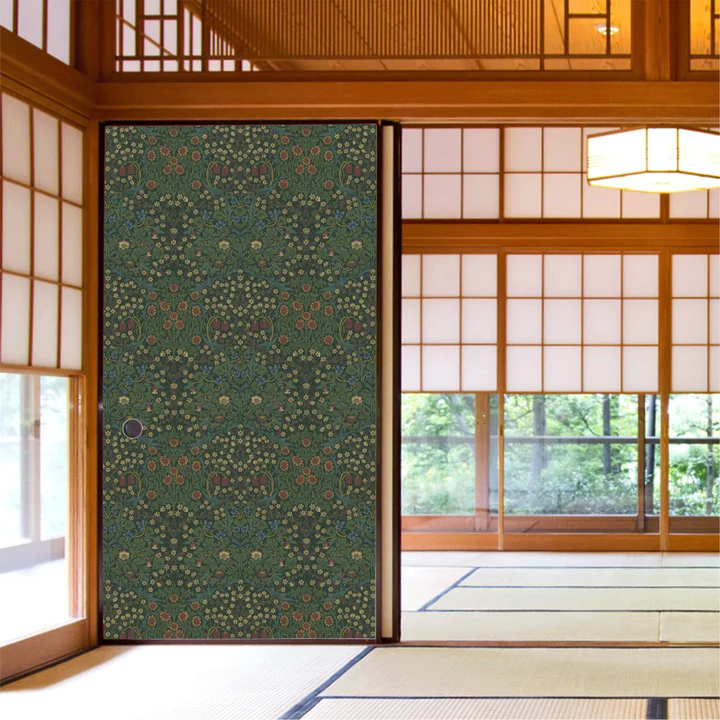 【送料無料】ウィリアムモリス ふすま紙 97cm×2m 2枚 ブラックソーン Blackthorn