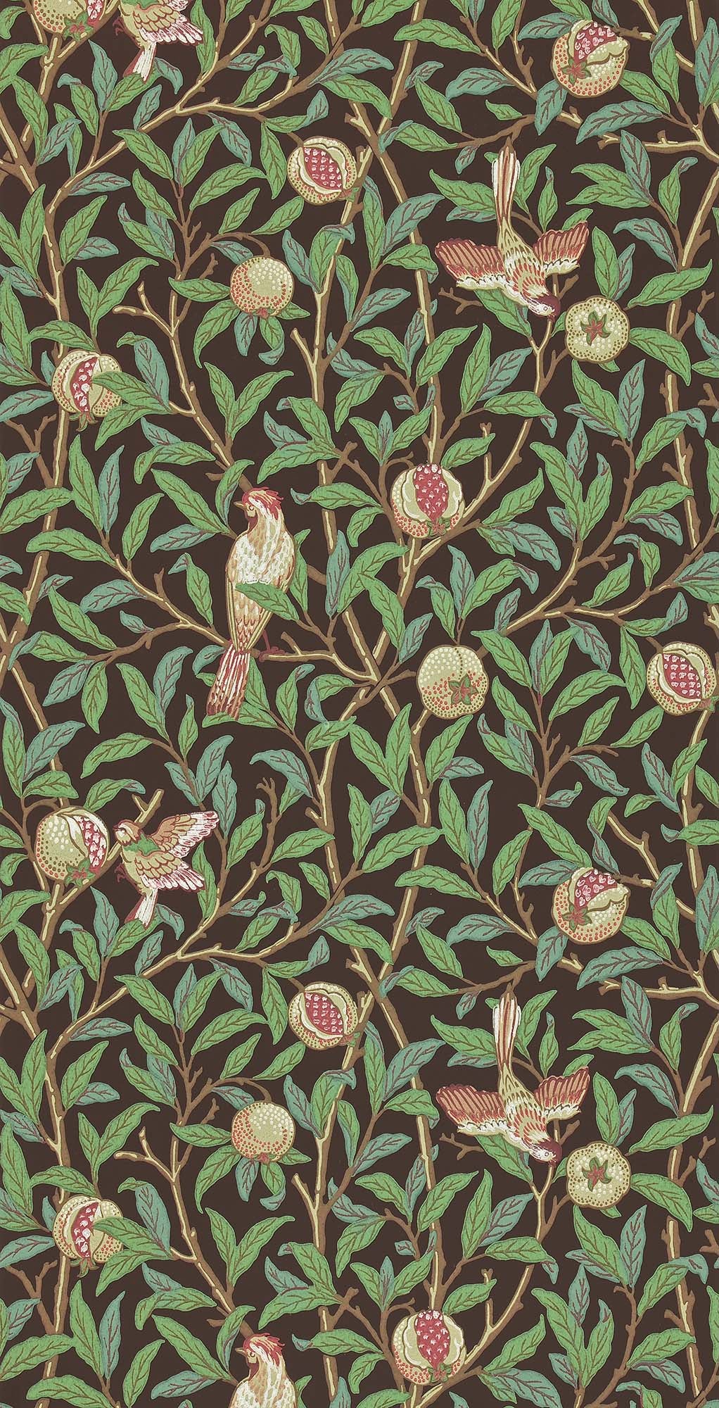 壁紙 Bird & Pomegranate 216867 / 212537 MORRIS Archive Collections Ⅱ