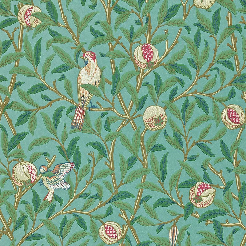 壁紙 Bird & Pomegranate 216820 / 212538 MORRIS Archive Collections Ⅱ