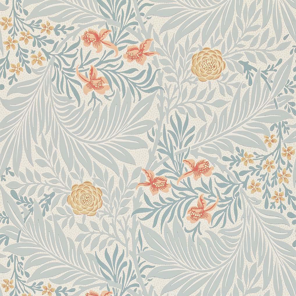 ウィリアム モリス　輸入壁紙　Larkspur　MORRIS Archive Collections Ⅱ　William Morris  品番：212556,212557,212558