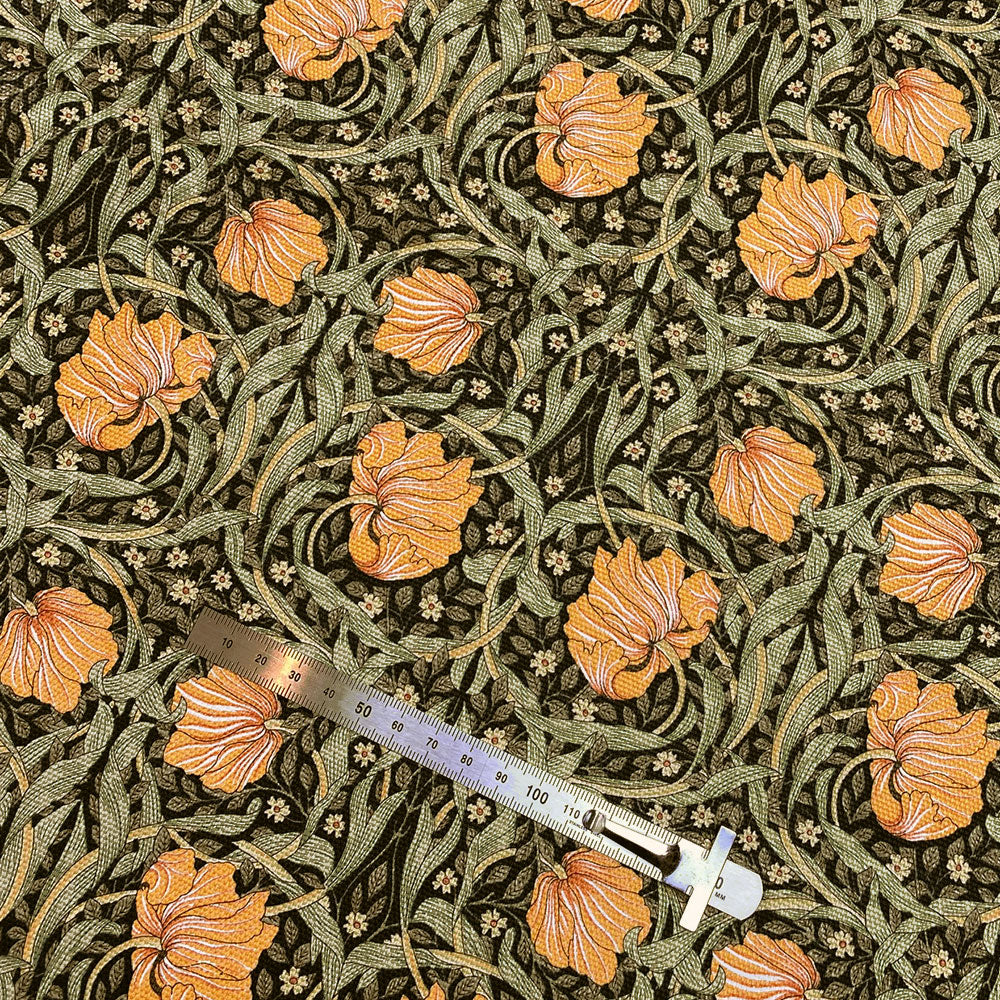 モリス柄 生地 オックス 布 ウィリアムモリスデザイン ピンパーネル ピンパネル ルリハコベ 1m単位