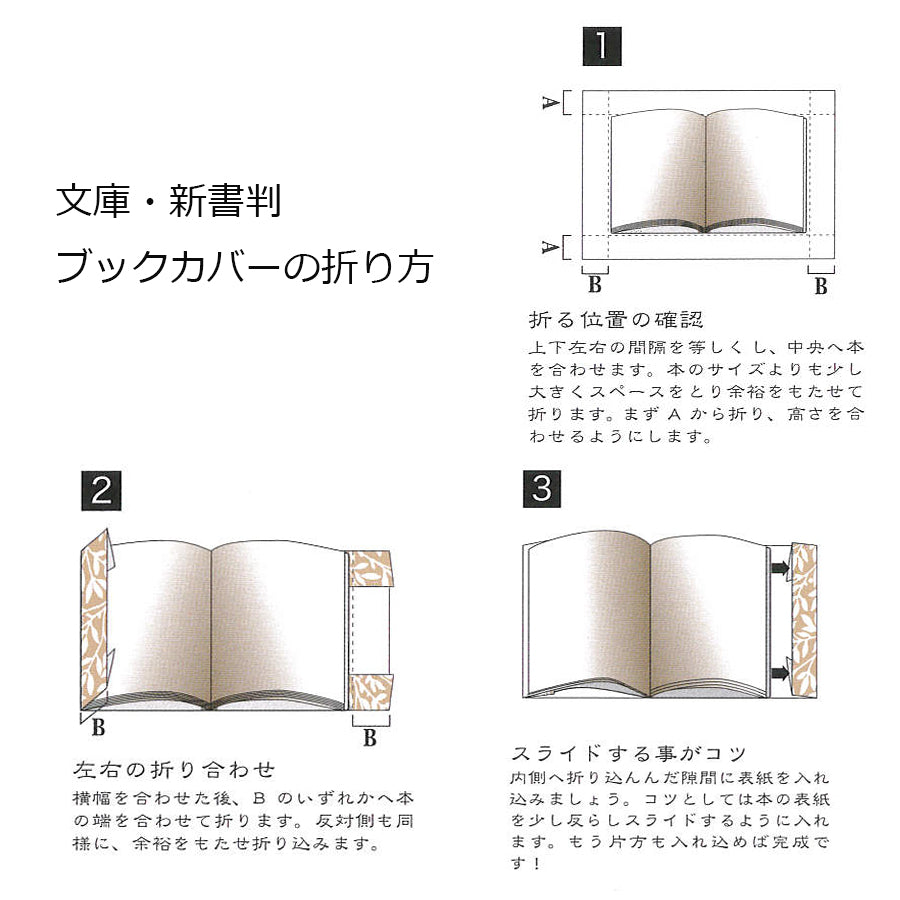 ブックカバー いちご泥棒 (ネイビー)