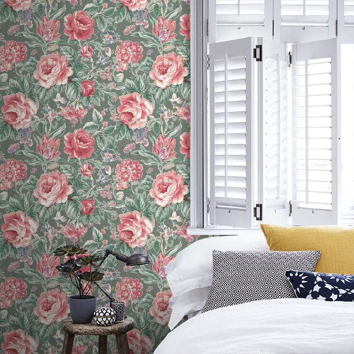 壁紙 ローラアシュレイ 122754 Wild Roses ワイルドローズ
