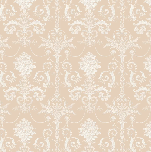 壁紙 ローラアシュレイ 113384 Josette ジョゼッテ Linen リネン ダマスク