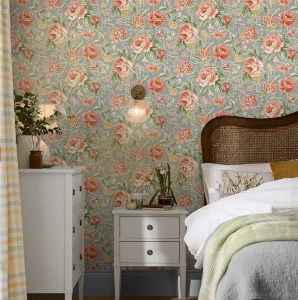 壁紙 ローラアシュレイ 122753  Wild Roses ワイルドローズ