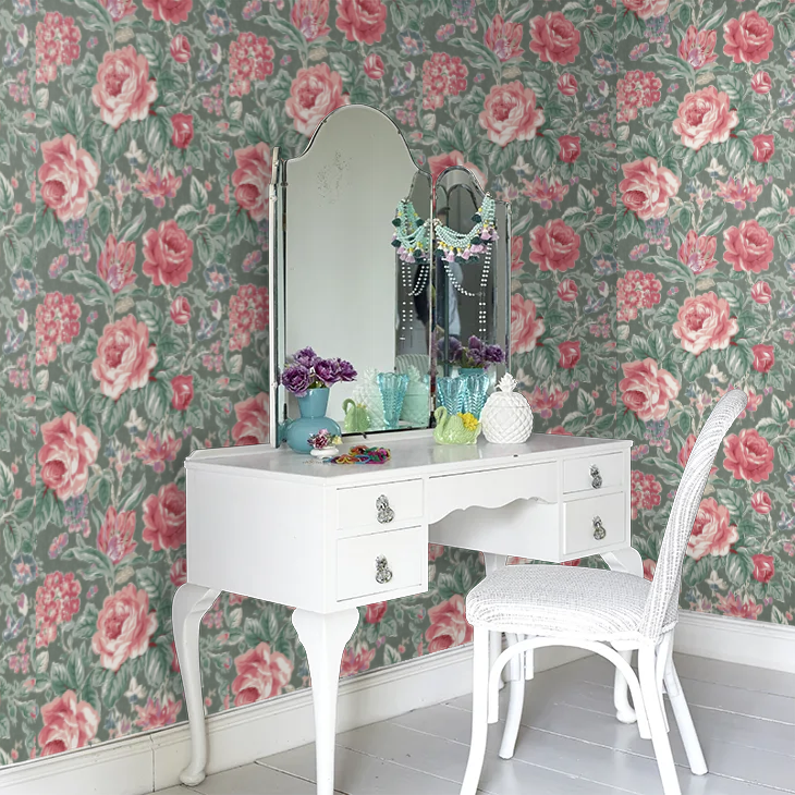 壁紙 ローラアシュレイ 122754 Wild Roses ワイルドローズ