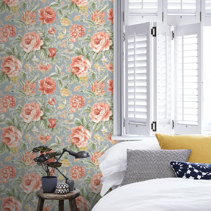 壁紙 ローラアシュレイ 122753  Wild Roses ワイルドローズ