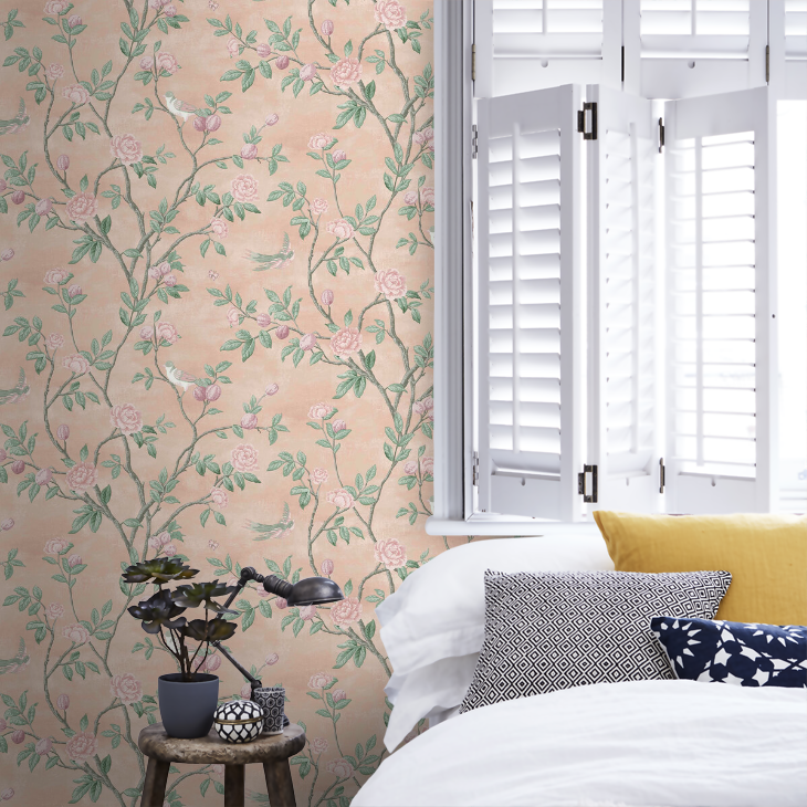 壁紙 ローラアシュレイ 113372 Eglantine エグランティーヌ 野ばら