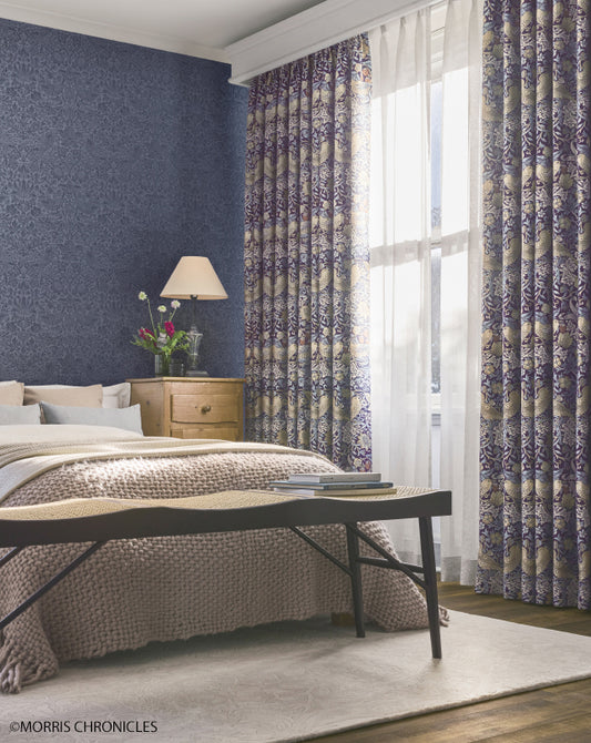 ラグ カーペット 絨毯 サンゲツ モリス柄 クロニクルズ いちご泥棒 ベージュ ストロベリーシーフ 敷物 ボタニカル 鳥 200cm×140cm ウール100% 羊毛 高級