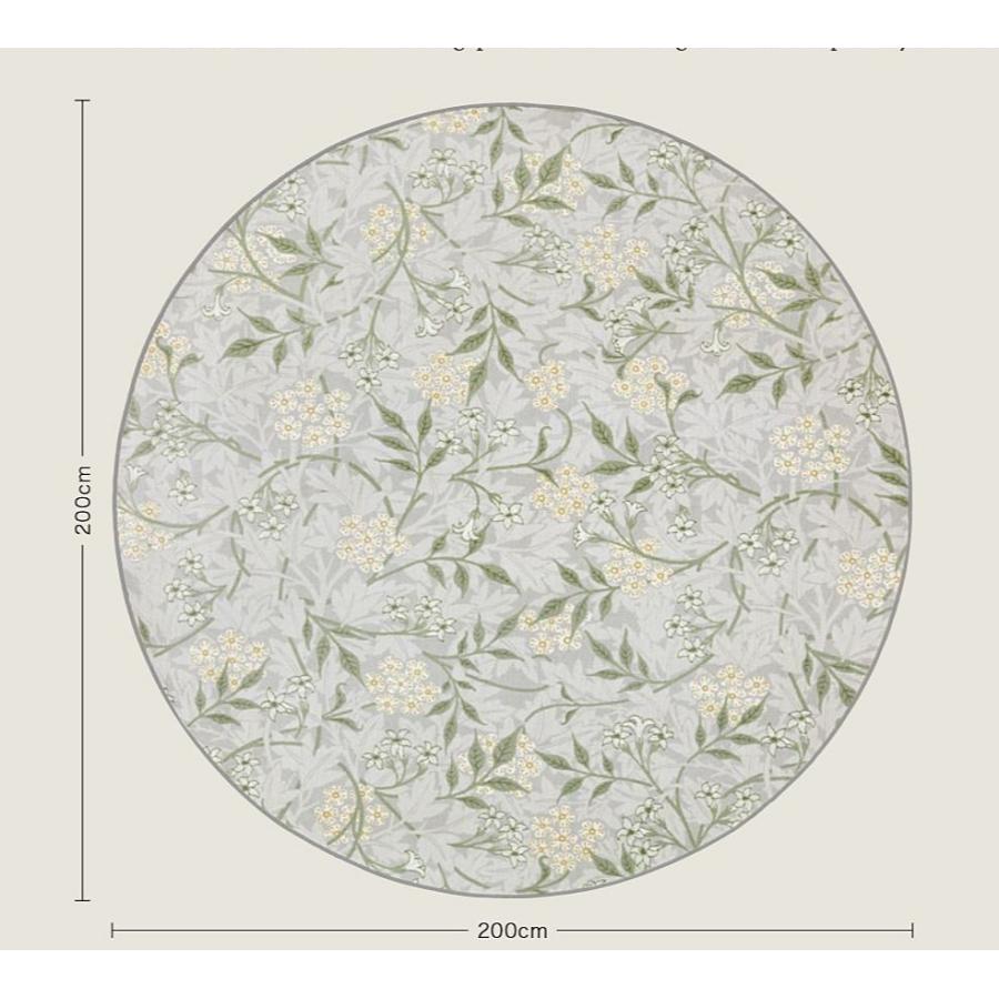 ラグ モリスクロニクルズ 円形 カーペット サークル サンゲツ ウィリアムモリス 花柄 ジャスミン 敷物 絨毯  ボタニカル 200cm 高級