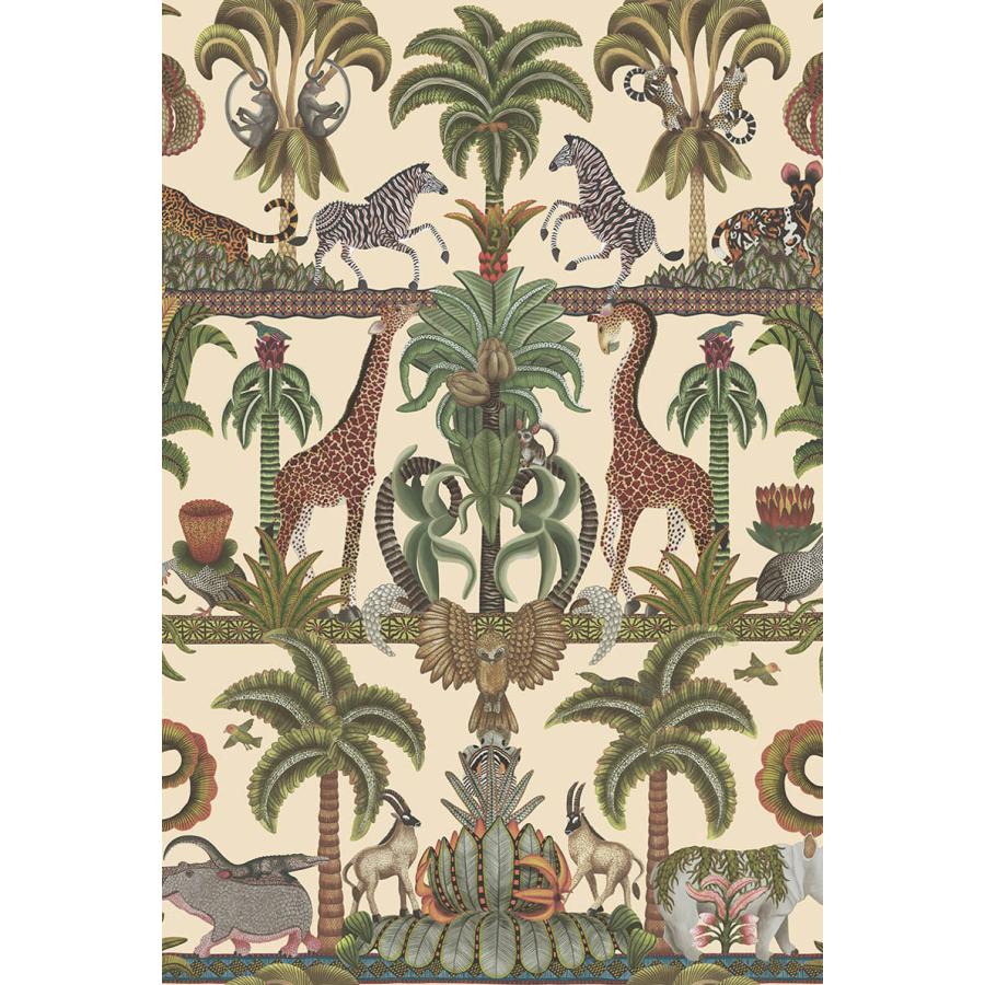 サファリ柄 キリンシ マウマ 野生の王国 植物 アフリカン Cole＆Son コール&サン 貼り換え リノベ DIY 自分で 不織布 テシード 短納期