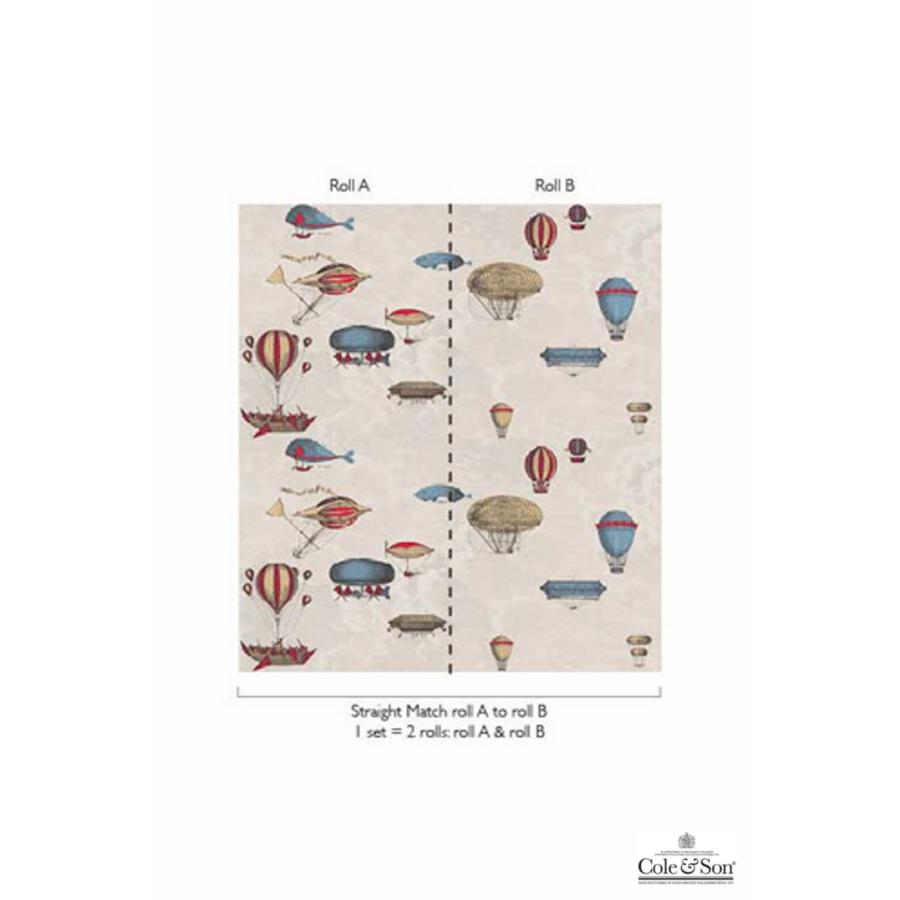 2本セット 飛行船 気球 イタリア フォルナセッティ Cole＆Son 114/10020, 97/1002 コール&サン テシード