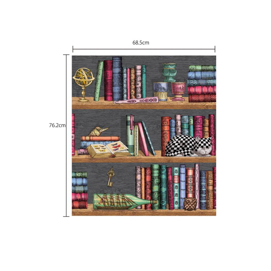 本棚柄 ブックスタンド 洋書柄 イタリア フォルナセッティ Cole＆Son コール&サン 114/13025 テシード