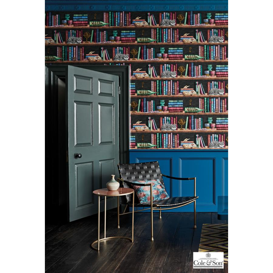 本棚柄 ブックスタンド 洋書柄 イタリア フォルナセッティ Cole＆Son コール&サン 114/13025 テシード