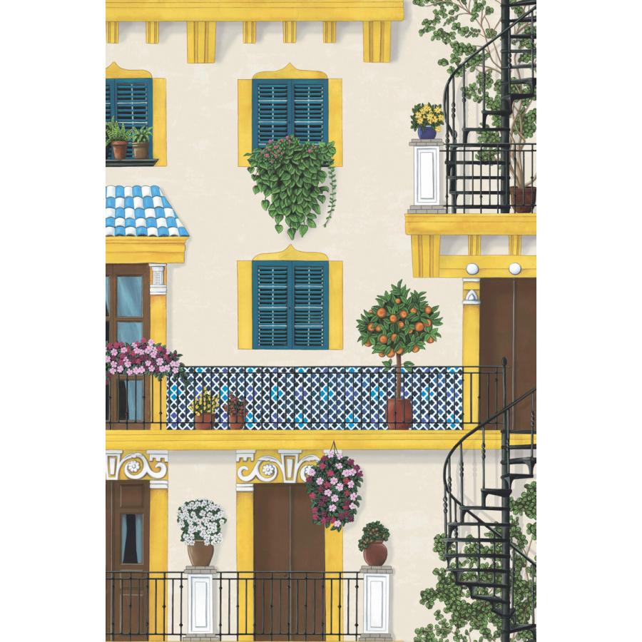 建物柄 スペイン コンドミニアム 集合住宅 アンダルシア Cole＆Son コールアンドサン 貼り換え リノベ DIY 自分で 不織布 テシード 短納期