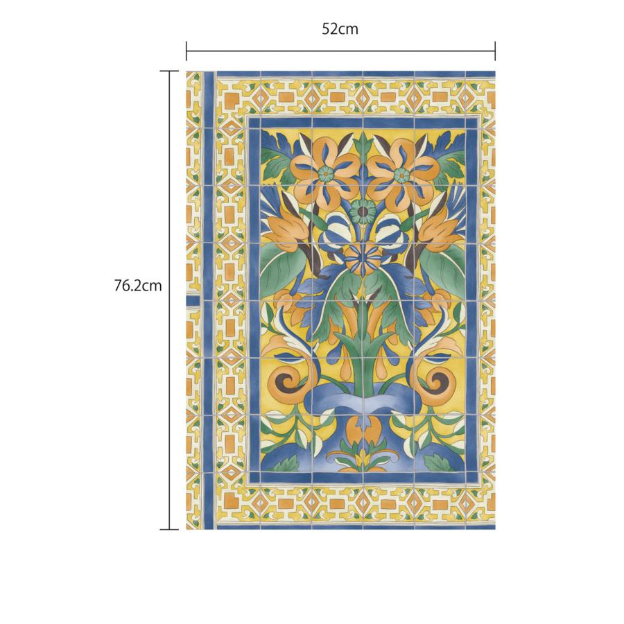 タイル風 モザイク風 花 フラワー 植物 スペイン 南国 Cole＆Son コールアンドサン 貼り換え リノベ DIY 自分で 不織布 テシード 短納期