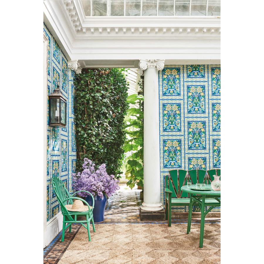 タイル風 モザイク風 花 フラワー 植物 スペイン 南国 Cole＆Son コールアンドサン 貼り換え リノベ DIY 自分で 不織布 テシード 短納期