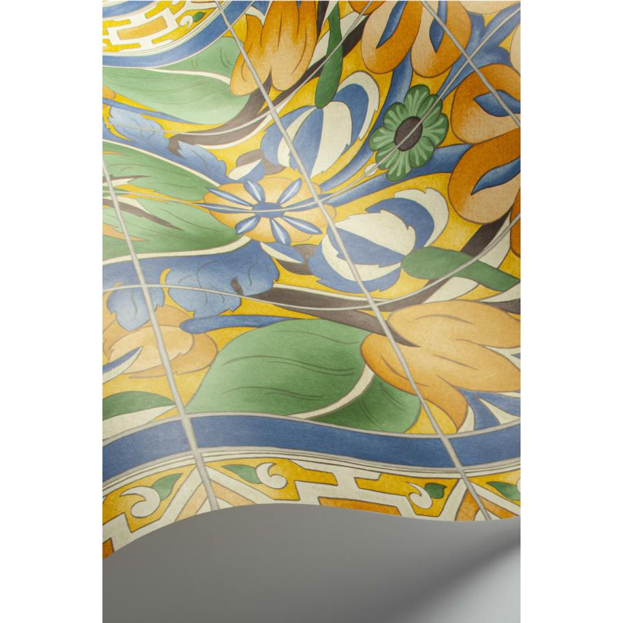 タイル風 モザイク風 花 フラワー 植物 スペイン 南国 Cole＆Son コールアンドサン 貼り換え リノベ DIY 自分で 不織布 テシード 短納期