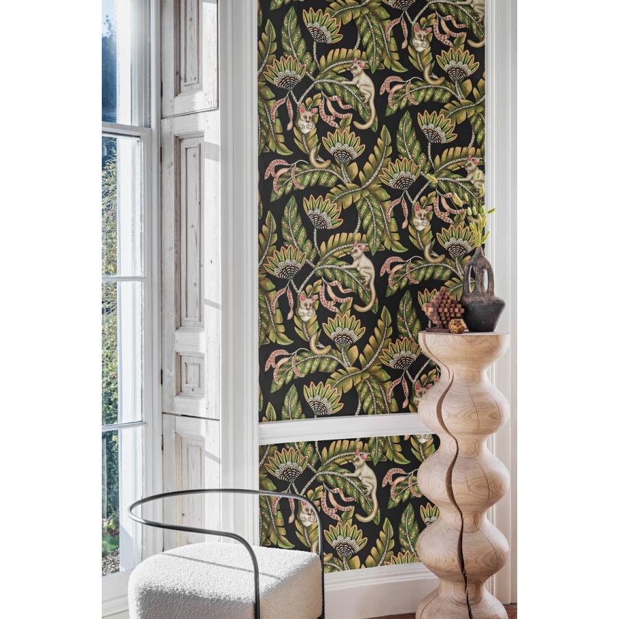 サファリ柄 ブッシュベイビー サル 植物 アフリカン Cole＆Son コール&サン 貼り換え リノベ DIY 自分で 不織布 テシード 短納期