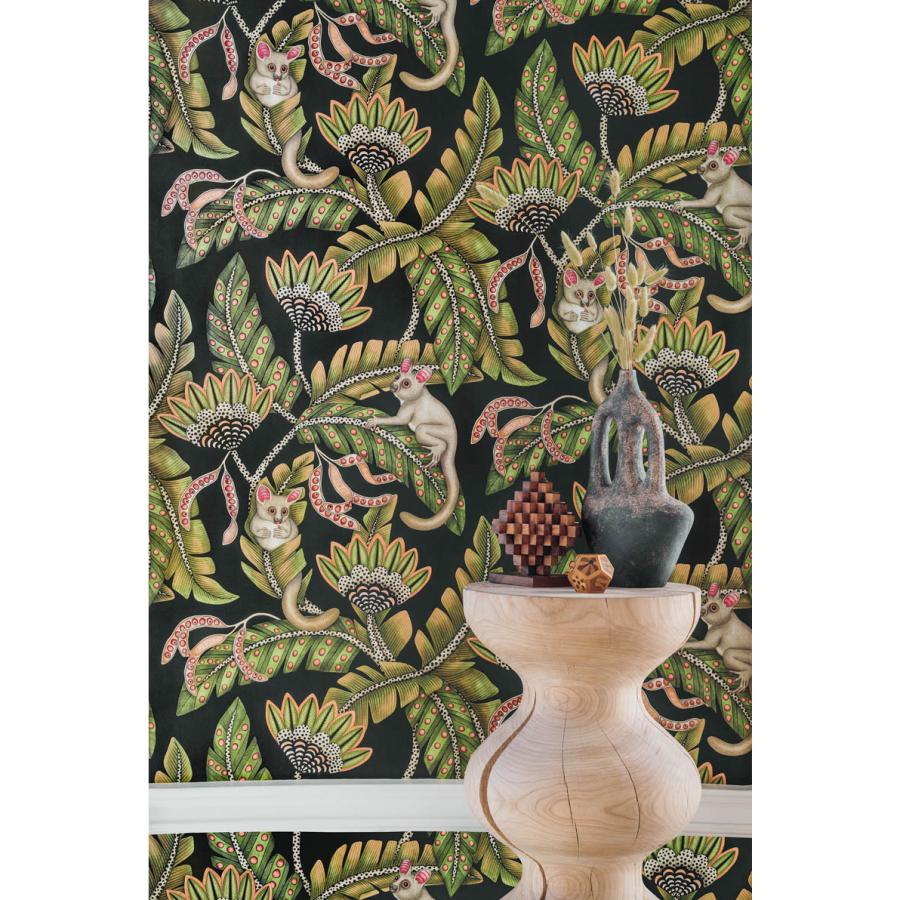 サファリ柄 ブッシュベイビー サル 植物 アフリカン Cole＆Son コール&サン 貼り換え リノベ DIY 自分で 不織布 テシード 短納期