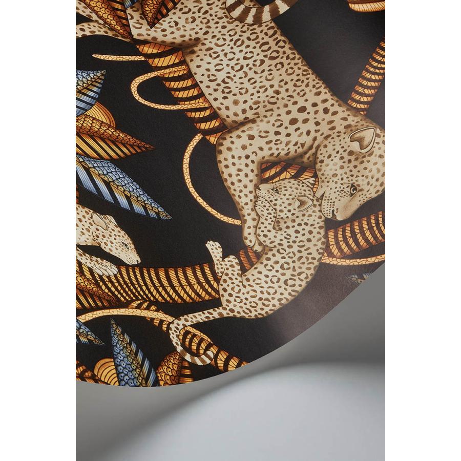 サファリ柄 ヒョウ 植物 ボタニカル 光沢 アフリカン Cole＆Son コール&サン 貼り換え リノベ DIY 自分で 不織布 テシード 短納期