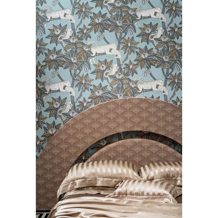 サファリ柄 ヒョウ 植物 ボタニカル 光沢 アフリカン Cole＆Son コール&サン 貼り換え リノベ DIY 自分で 不織布 テシード 短納期