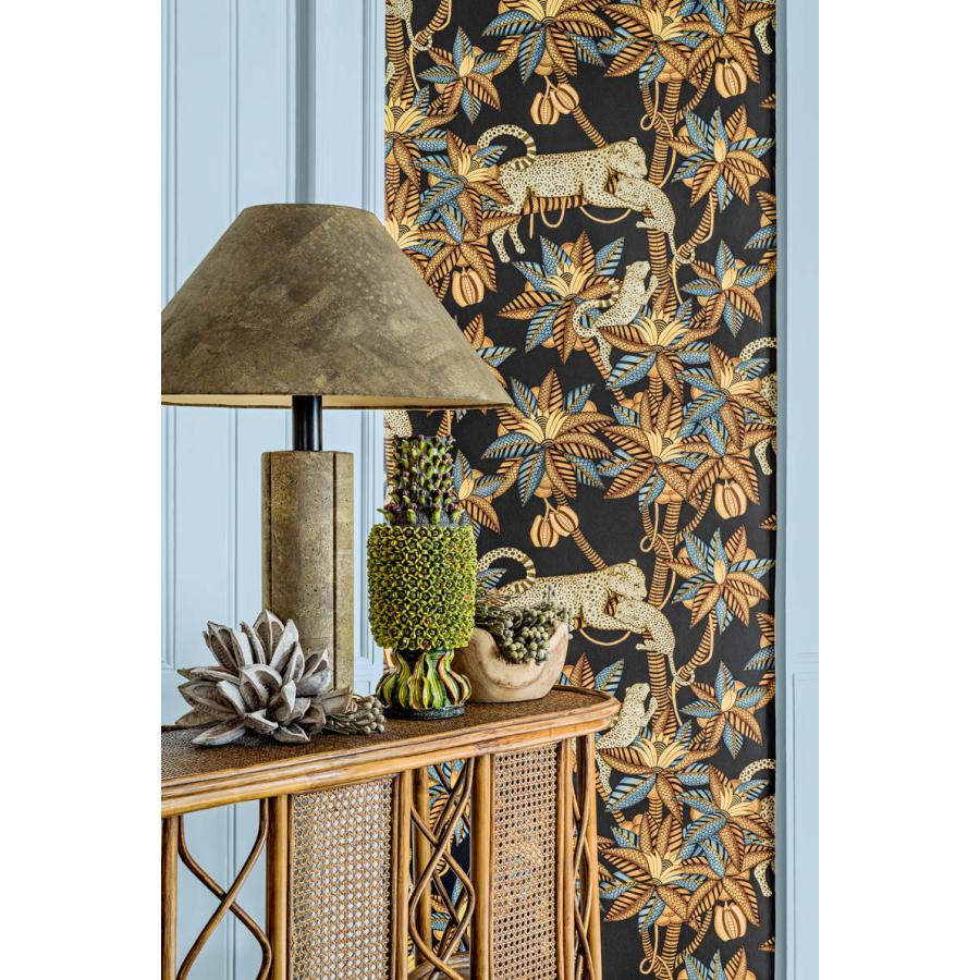 サファリ柄 ヒョウ 植物 ボタニカル 光沢 アフリカン Cole＆Son コール&サン 貼り換え リノベ DIY 自分で 不織布 テシード 短納期