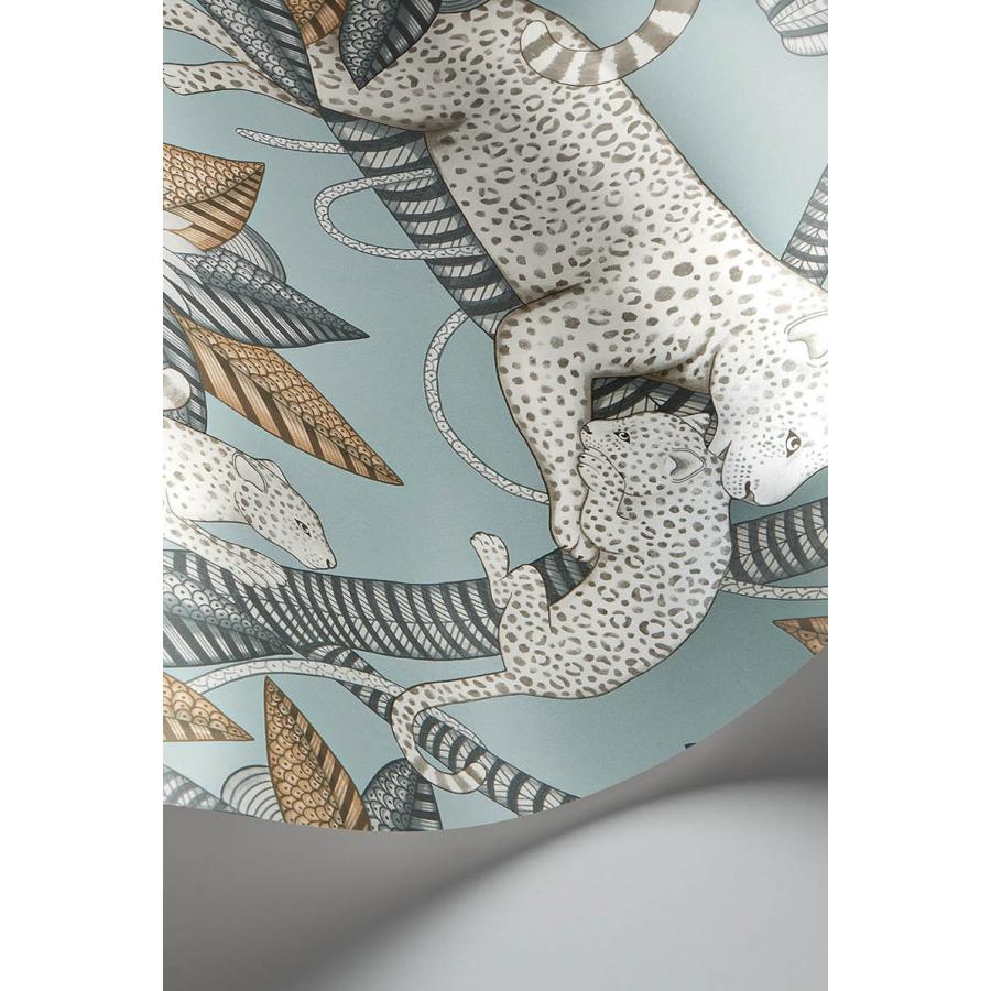 サファリ柄 ヒョウ 植物 ボタニカル 光沢 アフリカン Cole＆Son コール&サン 貼り換え リノベ DIY 自分で 不織布 テシード 短納期