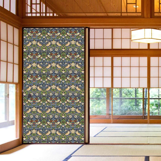 【送料無料】ウィリアムモリスデザイン ふすま紙 97cm×2ｍ (2枚セット) いちご泥棒