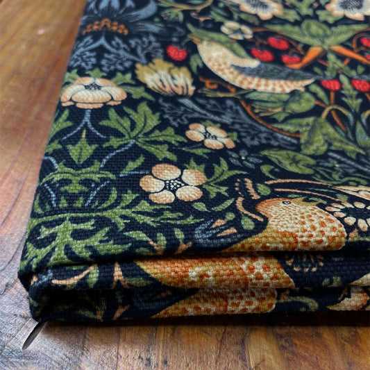 モリス柄 生地 オックス 布 ウィリアムモリスデザイン いちご泥棒 Strawberry Thief 1m単位